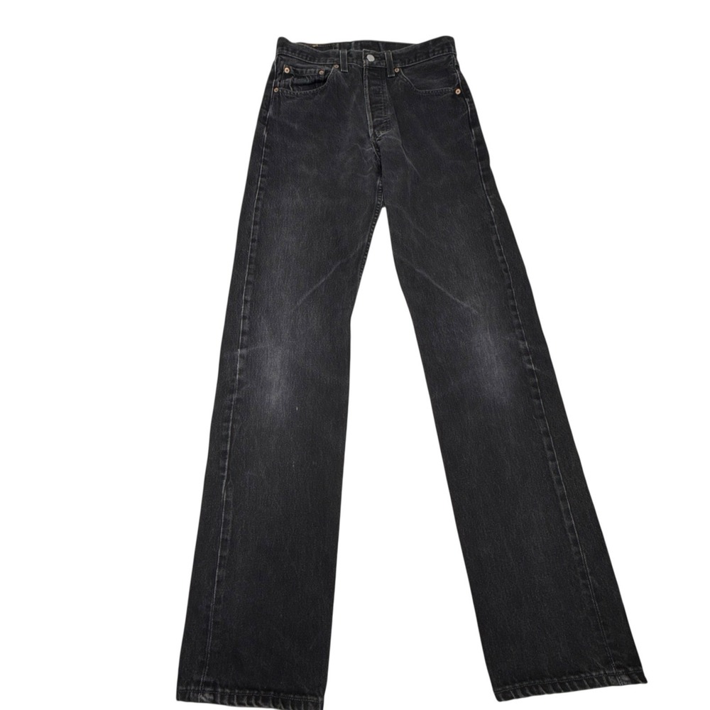 Vintage 90's Levis 501-0660 BLACK Denim JEANS tag 31 x 36 • FIT 30 x 34 USA Made
